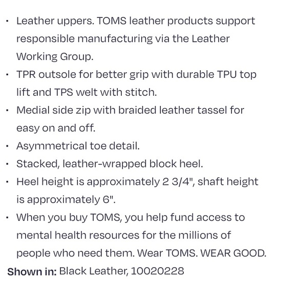 Toms Midnight Black Heeled Boots - Picture 4 of 9